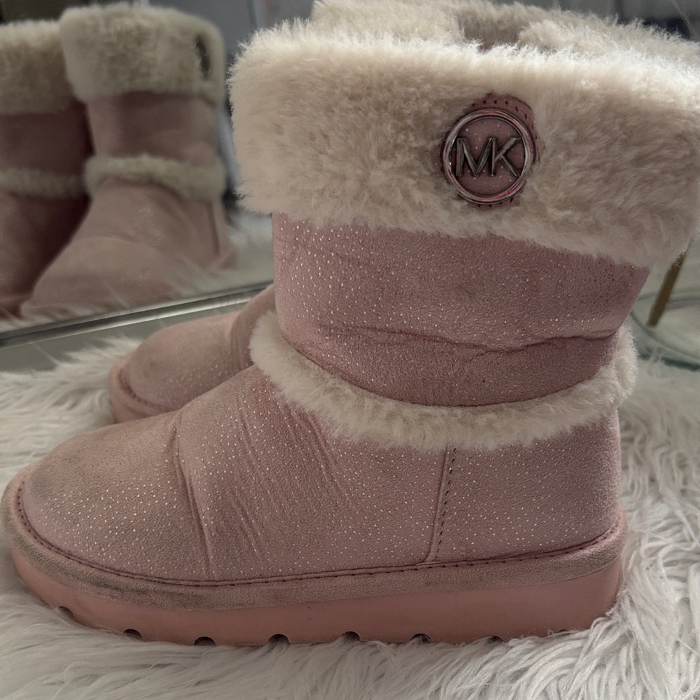 MK Pink Fur-Lined Boots